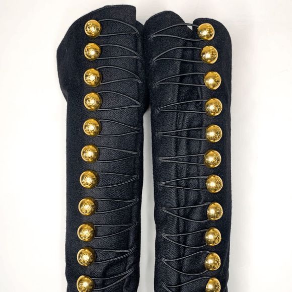 Christian Louboutin Ronfifi Supra 100 Flannel Marine Thigh High Boots EU 37 US 7 - Picture 5 of 12